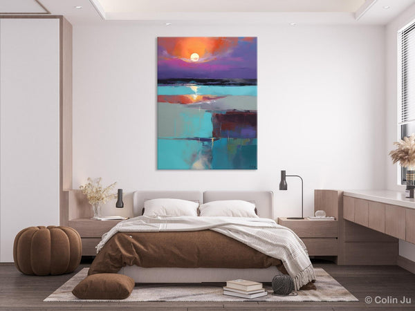 Extra Large Painting on Canvas, Oversized Contemporary Acrylic Painting, Extra Large Canvas Painting for Bedroom, Original Abstract Painting-HomePaintingDecor
