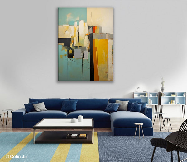 Abstract Paintings, Large Contemporary Wall Art, Extra Large Paintings for Living Room, Heavy Texture Canvas Art, Original Modern Painting-HomePaintingDecor