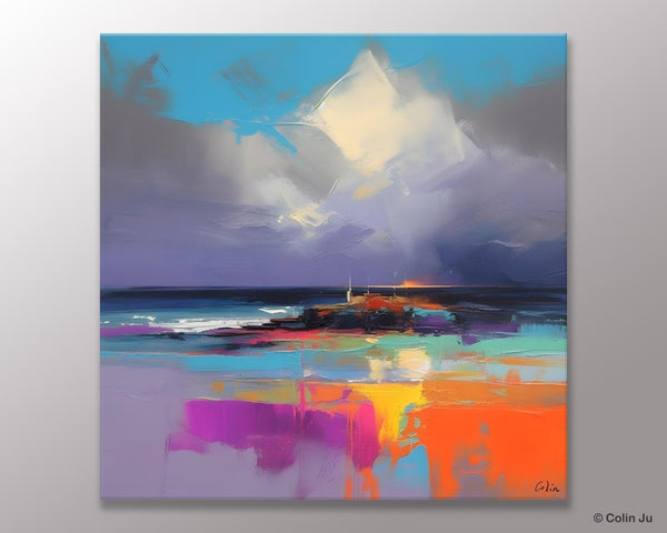 Landscape Canvas Paintings, Modern Canvas Wall Art Paintings, Original Canvas Painting for Living Room, Acrylic Painting on Canvas-HomePaintingDecor