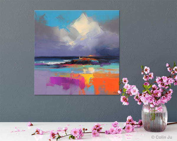 Landscape Canvas Paintings, Modern Canvas Wall Art Paintings, Original Canvas Painting for Living Room, Acrylic Painting on Canvas-HomePaintingDecor