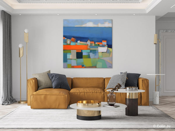 Landscape Canvas Paintings, Original Abstract Wall Art Paintings, Modern Wall Art Painting for Living Room, Acrylic Painting on Canvas-HomePaintingDecor