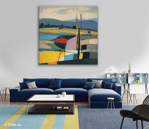 Original Landscape Wall Art Paintings, Abstract Wall Art Painting for Living Room, Landscape Canvas Paintings, Acrylic Painting on Canvas-HomePaintingDecor