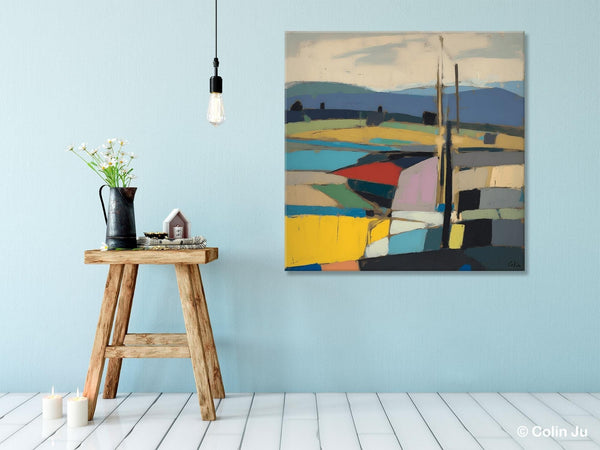 Original Landscape Wall Art Paintings, Abstract Wall Art Painting for Living Room, Landscape Canvas Paintings, Acrylic Painting on Canvas-HomePaintingDecor