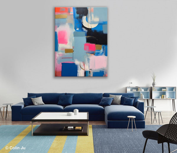 Large Painting Ideas for Living Room, Large Original Canvas Art, Contemporary Acrylic Painting on Canvas, Modern Abstract Wall Art Paintings-HomePaintingDecor