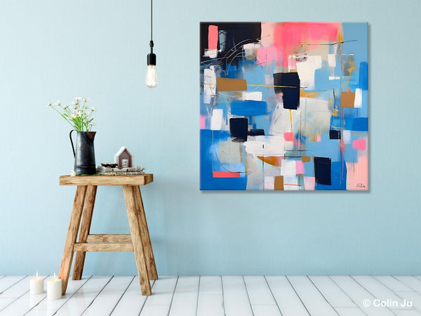 Modern Canvas Paintings, Contemporary Canvas Art, Original Modern Wall Art, Modern Acrylic Artwork, Large Abstract Painting for Dining Room-HomePaintingDecor