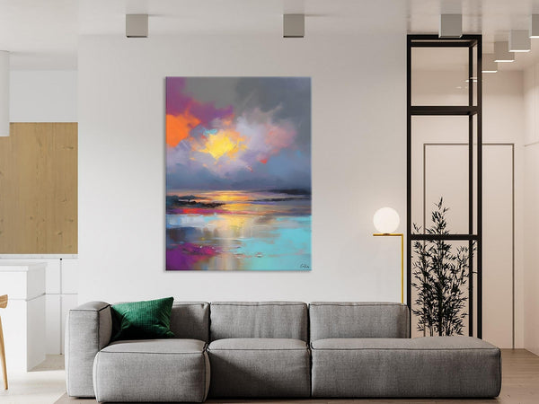 Landscape Painting on Canvas, Abstract Paintings for Bedroom, Contemporary Wall Art Paintings, Extra Large Original Art, Buy Wall Art Online-HomePaintingDecor