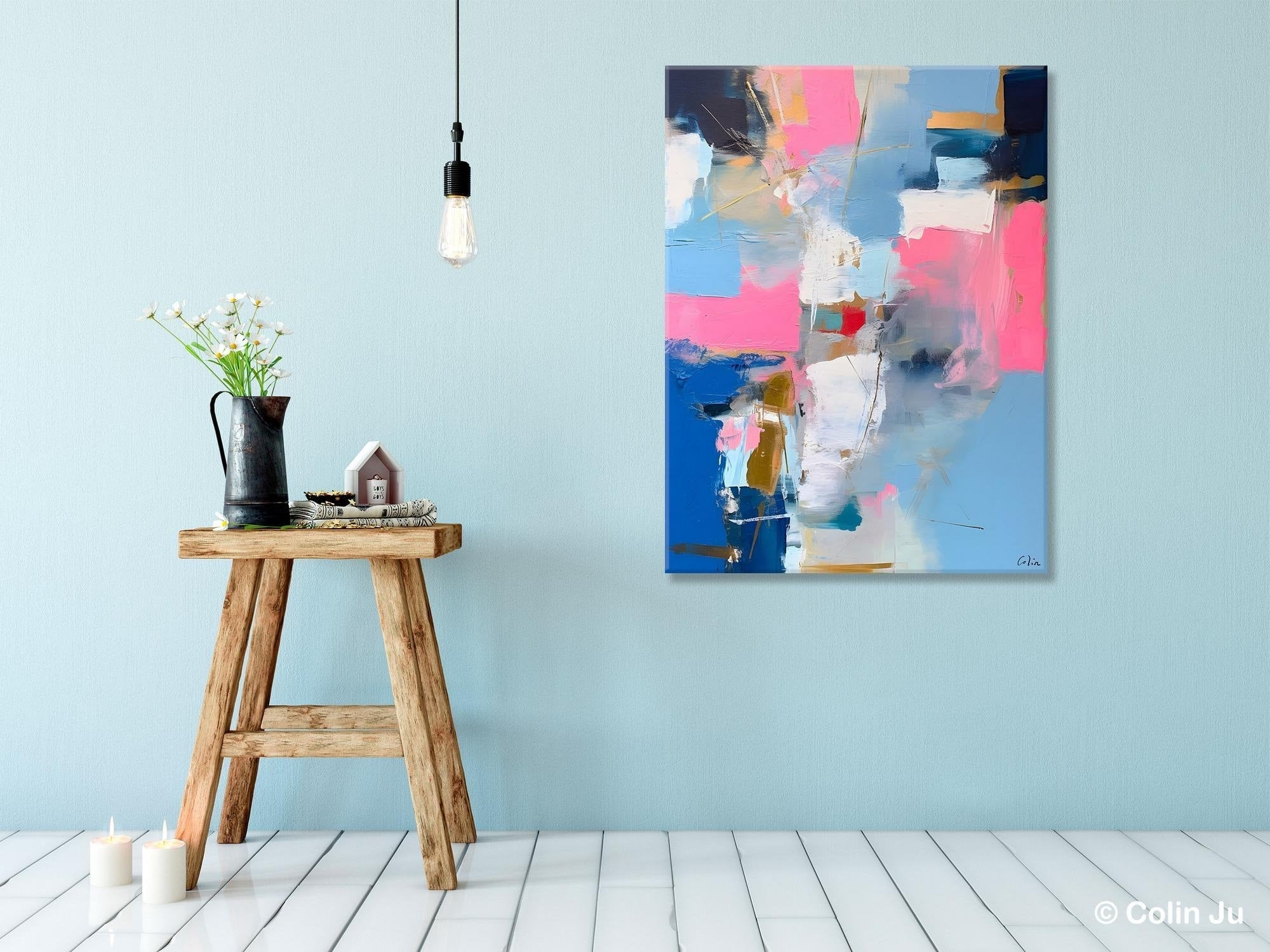 Large Art Painting for Living Room, Original Canvas Art, Contemporary Acrylic Painting on Canvas, Oversized Modern Abstract Wall Paintings-HomePaintingDecor