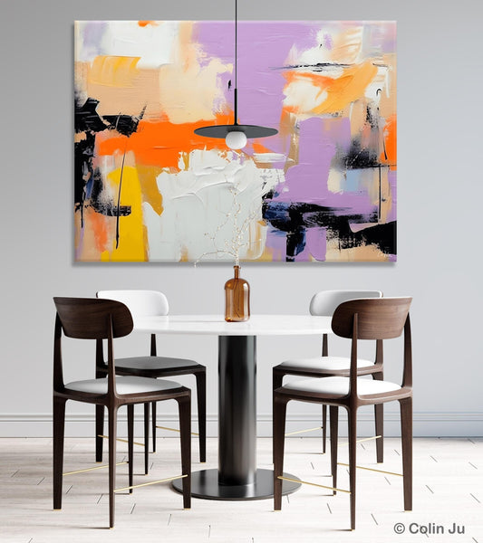 Modern Acrylic Painting on Canvas, Contemporary Wall Art Paintings, Extra Large Original Art for Dining Room, Hand Painted Canvas Artwork-HomePaintingDecor