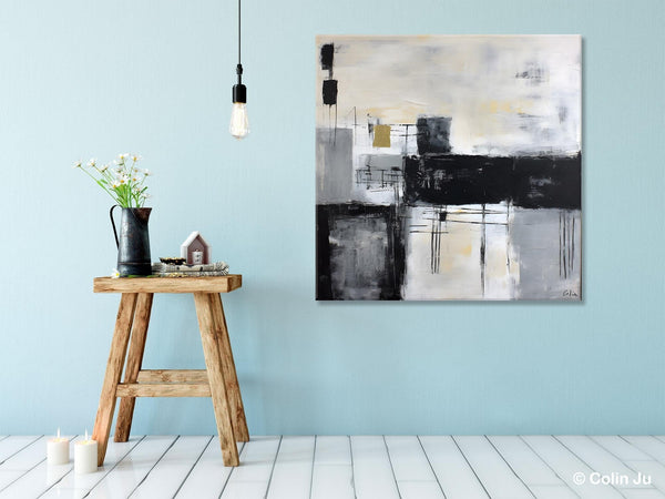 Contemporary Canvas Art for Bedroom, Modern Acrylic Artwork, Original Modern Paintings, Heavy Texture Canvas Art, Large Abstract Paintings-HomePaintingDecor