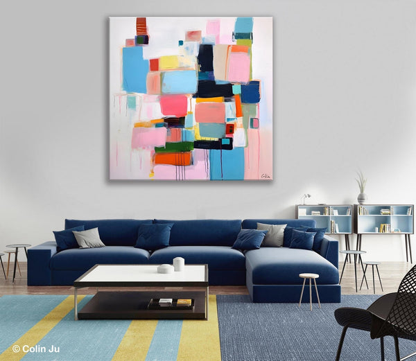 Modern Canvas Paintings, Large Abstract Art for Bedroom, Original Abstract Wall Art, Simple Modern Acrylic Artwork, Contemporary Canvas Art-HomePaintingDecor