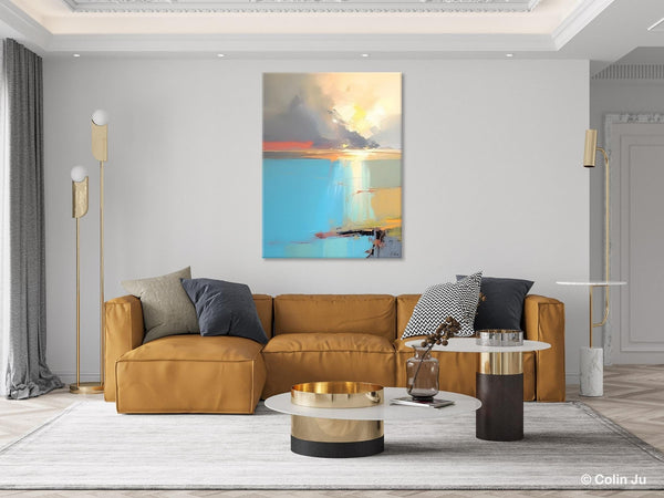 Contemporary Acrylic Painting on Canvas, Large Original Artwork, Large Landscape Paintings for Living Room, Modern Canvas Art Paintings-HomePaintingDecor