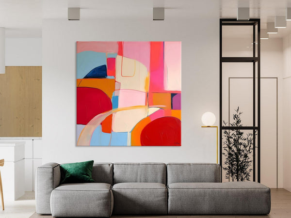 Modern Acrylic Artwork, Simple Canvas Paintings, Large Abstract Painting for Dining Room, Contemporary Canvas Art, Original Modern Wall Art-HomePaintingDecor