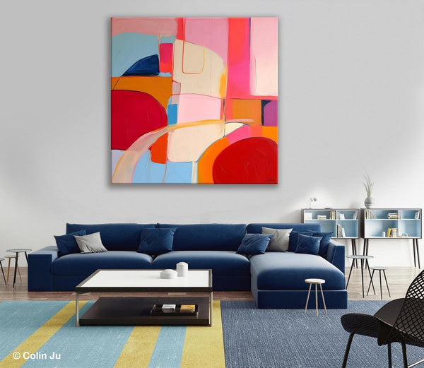Modern Acrylic Artwork, Simple Canvas Paintings, Large Abstract Painting for Dining Room, Contemporary Canvas Art, Original Modern Wall Art-HomePaintingDecor