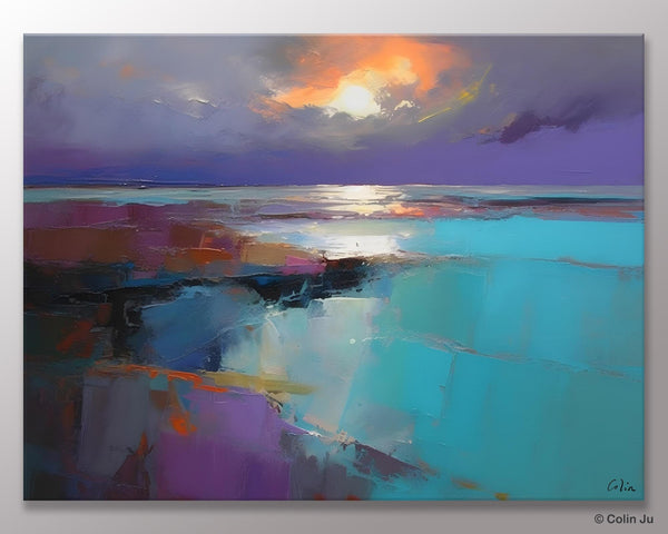 Original Landscape Abstract Painting, Landscape Canvas Paintings for Dining Room, Extra Large Modern Wall Art, Acrylic Painting on Canvas-HomePaintingDecor