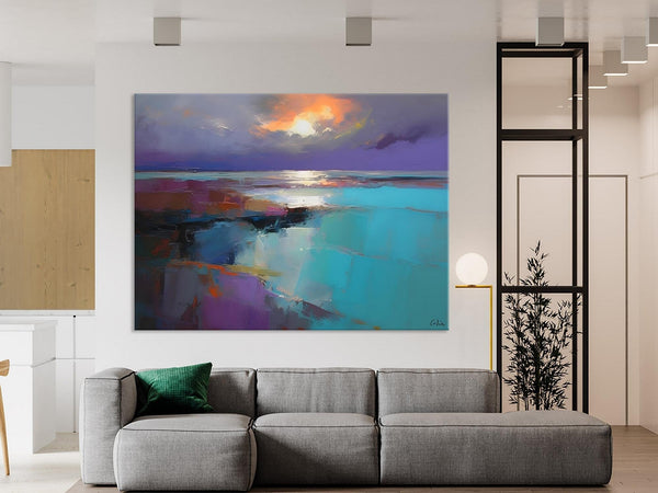 Original Landscape Abstract Painting, Landscape Canvas Paintings for Dining Room, Extra Large Modern Wall Art, Acrylic Painting on Canvas-HomePaintingDecor