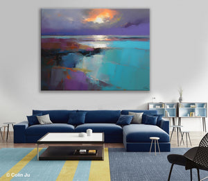 Original Landscape Abstract Painting, Landscape Canvas Paintings for Dining Room, Extra Large Modern Wall Art, Acrylic Painting on Canvas-HomePaintingDecor