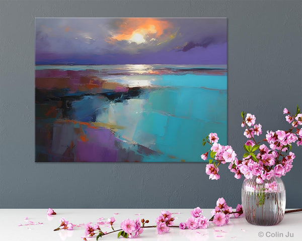 Original Landscape Abstract Painting, Landscape Canvas Paintings for Dining Room, Extra Large Modern Wall Art, Acrylic Painting on Canvas-HomePaintingDecor