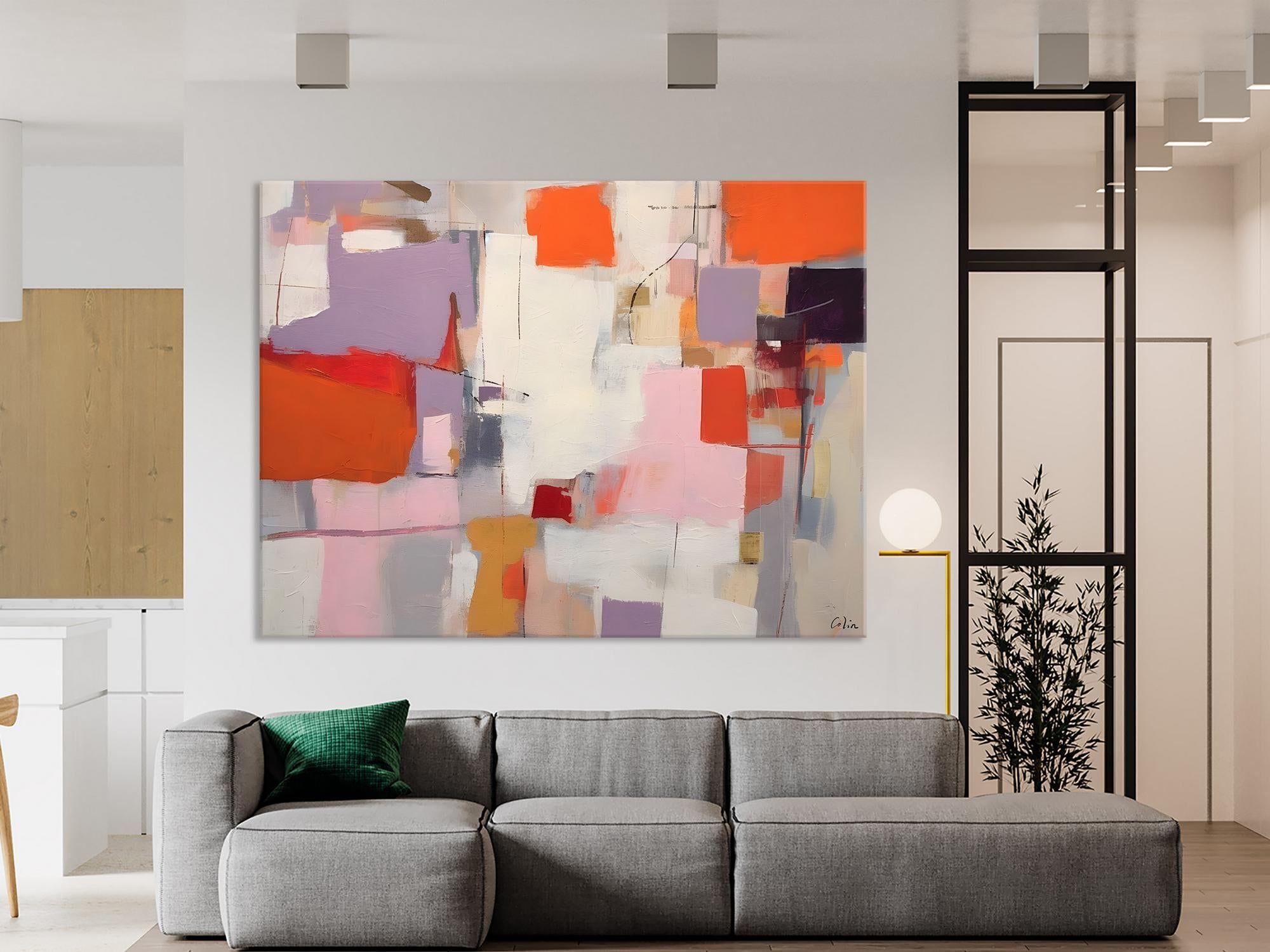 Acrylic Paintings on Canvas, Large Original Abstract Art, Contemporary Acrylic Painting on Canvas, Oversized Modern Abstract Wall Paintings-HomePaintingDecor