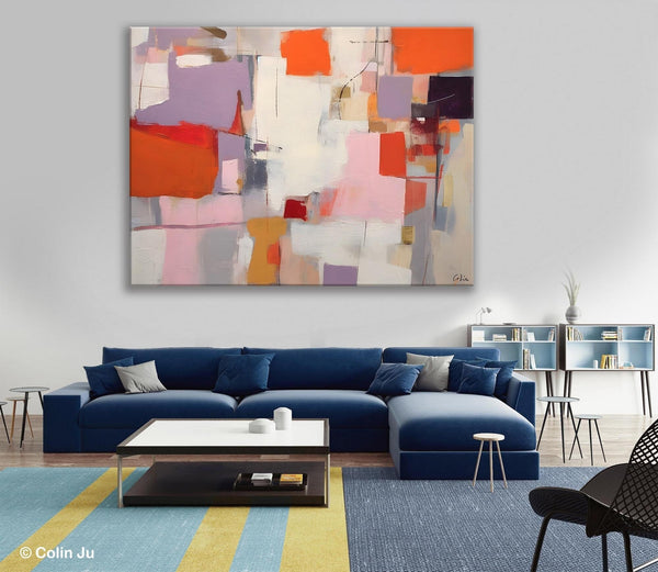 Acrylic Paintings on Canvas, Large Original Abstract Art, Contemporary Acrylic Painting on Canvas, Oversized Modern Abstract Wall Paintings-HomePaintingDecor