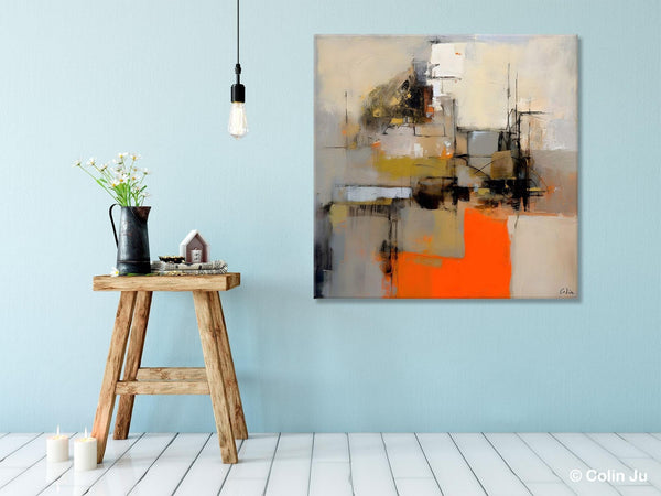 Large Abstract Art for Bedroom, Original Abstract Wall Art, Simple Modern Acrylic Artwork, Modern Canvas Paintings, Contemporary Canvas Art-HomePaintingDecor