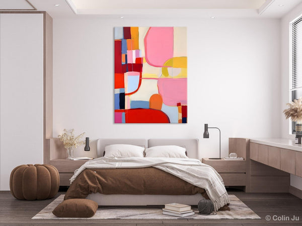 Original Canvas Artwork, Contemporary Acrylic Painting on Canvas, Large Painting for Dining Room, Simple Abstract Art, Wall Art Paintings-HomePaintingDecor