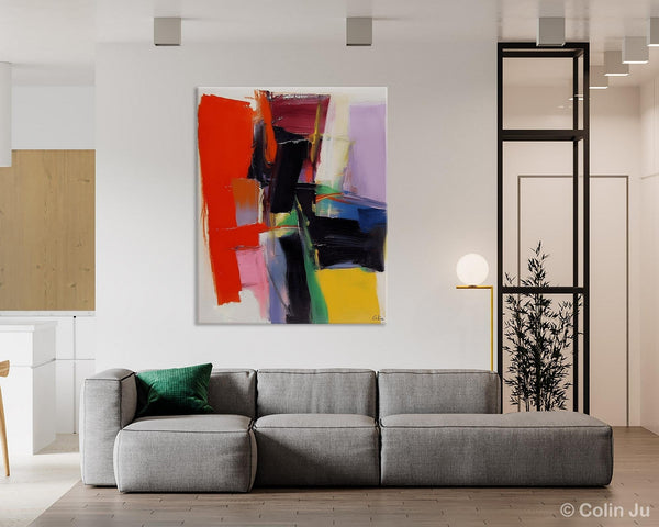 Contemporary Acrylic Paintings, Red Abstract Paintings, Modern Wall Art for Living Room, Original Abstract Art, Abstract Painting on Canvas-HomePaintingDecor