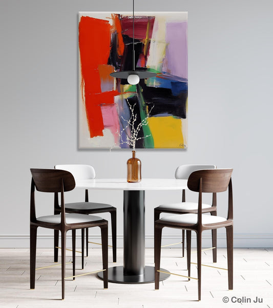 Contemporary Acrylic Paintings, Red Abstract Paintings, Modern Wall Art for Living Room, Original Abstract Art, Abstract Painting on Canvas-HomePaintingDecor