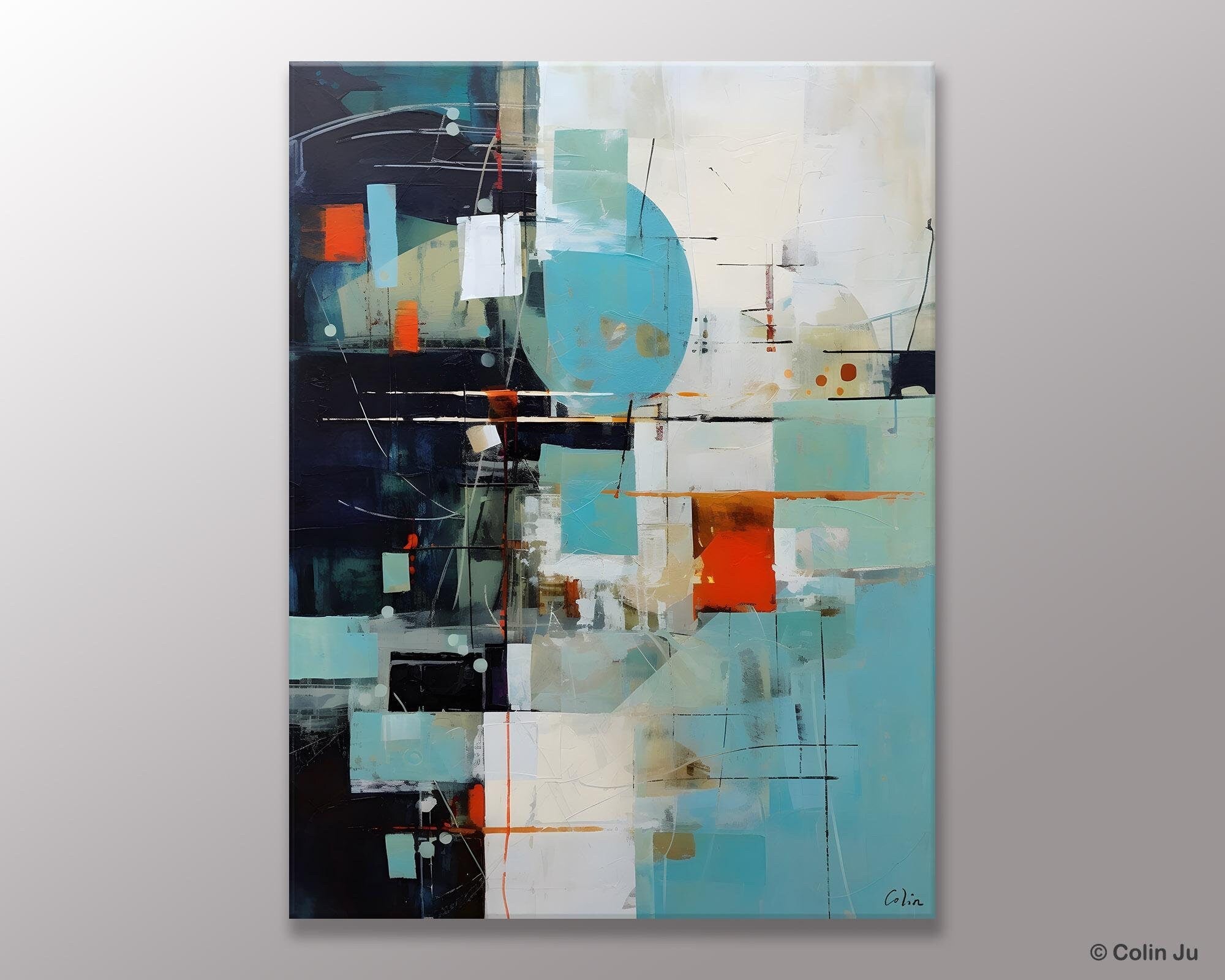 Contemporary Acrylic Painting on Canvas, Large Wall Art Painting for Bedroom, Original Canvas Art, Oversized Modern Abstract Wall Paintings-HomePaintingDecor