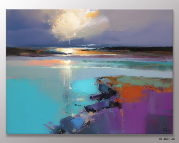 Original Landscape Paintings, Landscape Canvas Paintings for Living Room, Extra Large Modern Wall Art Paintings, Acrylic Painting on Canvas-HomePaintingDecor