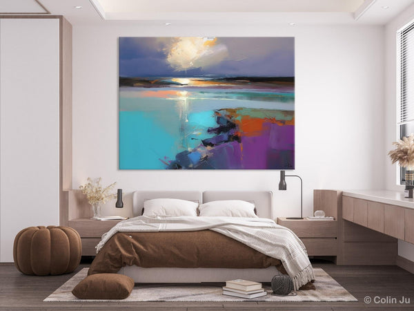Original Landscape Paintings, Landscape Canvas Paintings for Living Room, Extra Large Modern Wall Art Paintings, Acrylic Painting on Canvas-HomePaintingDecor