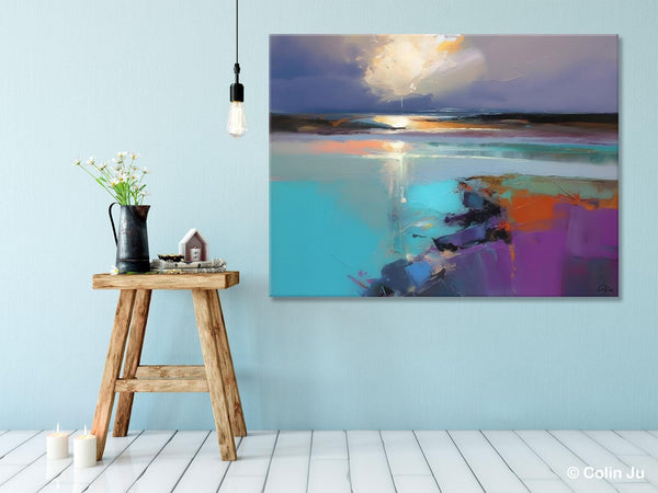 Original Landscape Paintings, Landscape Canvas Paintings for Living Room, Extra Large Modern Wall Art Paintings, Acrylic Painting on Canvas-HomePaintingDecor