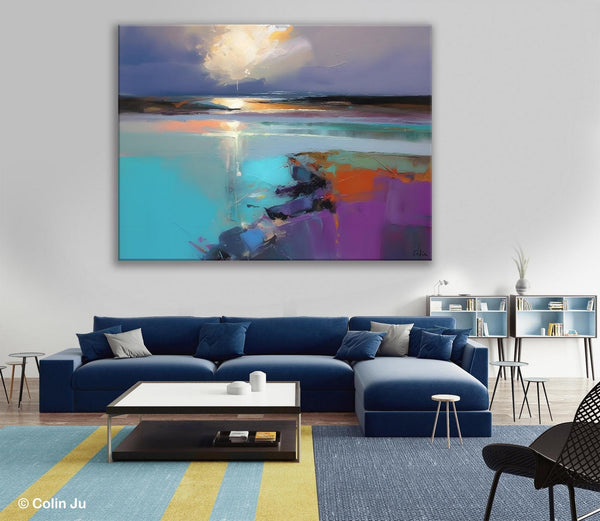 Original Landscape Paintings, Landscape Canvas Paintings for Living Room, Extra Large Modern Wall Art Paintings, Acrylic Painting on Canvas-HomePaintingDecor