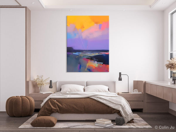 Abstract Landscape Artwork, Contemporary Wall Art Paintings, Extra Large Original Art, Landscape Painting on Canvas, Hand Painted Canvas Art-HomePaintingDecor