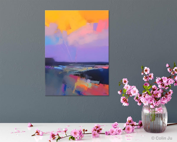 Abstract Landscape Artwork, Contemporary Wall Art Paintings, Extra Large Original Art, Landscape Painting on Canvas, Hand Painted Canvas Art-HomePaintingDecor
