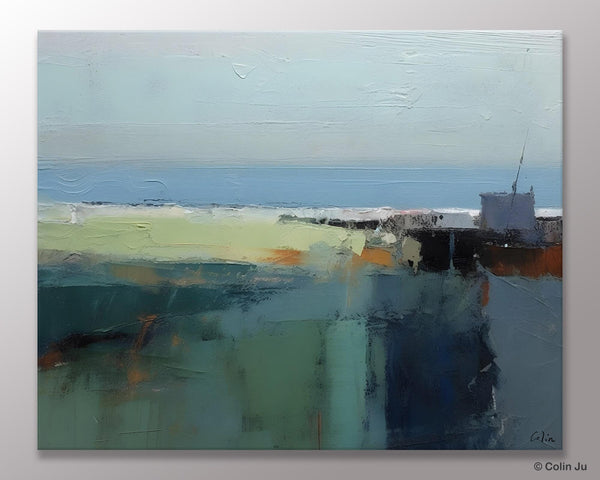 Landscape Acrylic Paintings, Landscape Abstract Paintings, Modern Wall Art for Living Room, Original Abstract Abstract Painting on Canvas-HomePaintingDecor