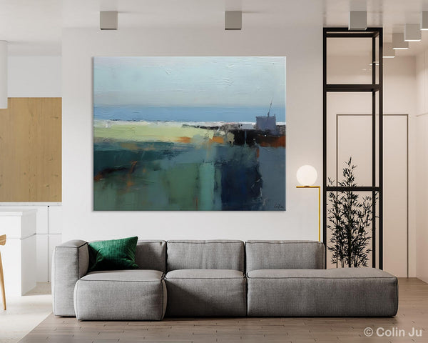 Landscape Acrylic Paintings, Landscape Abstract Paintings, Modern Wall Art for Living Room, Original Abstract Abstract Painting on Canvas-HomePaintingDecor