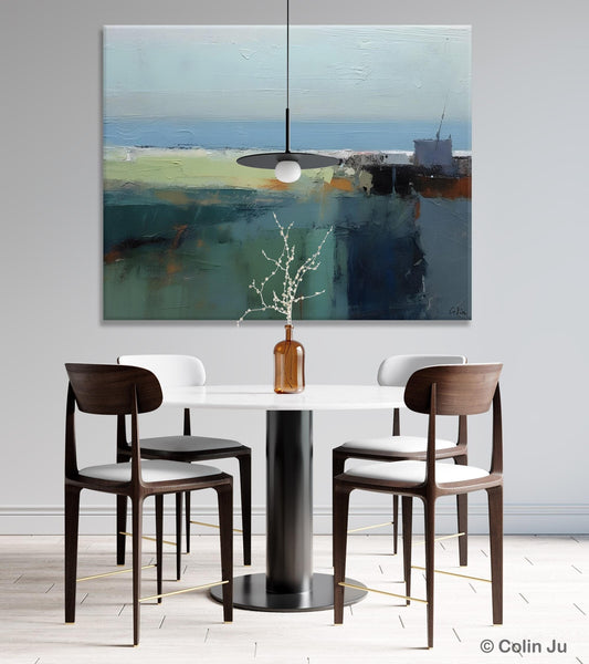 Landscape Acrylic Paintings, Landscape Abstract Paintings, Modern Wall Art for Living Room, Original Abstract Abstract Painting on Canvas-HomePaintingDecor