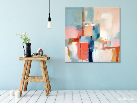 Canvas Paintings, Large Abstract Art for Bedroom, Simple Modern Acrylic Artwork, Modern Original Abstract Wall Art, Contemporary Canvas Art-HomePaintingDecor