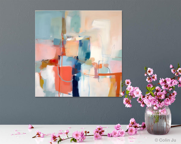 Canvas Paintings, Large Abstract Art for Bedroom, Simple Modern Acrylic Artwork, Modern Original Abstract Wall Art, Contemporary Canvas Art-HomePaintingDecor