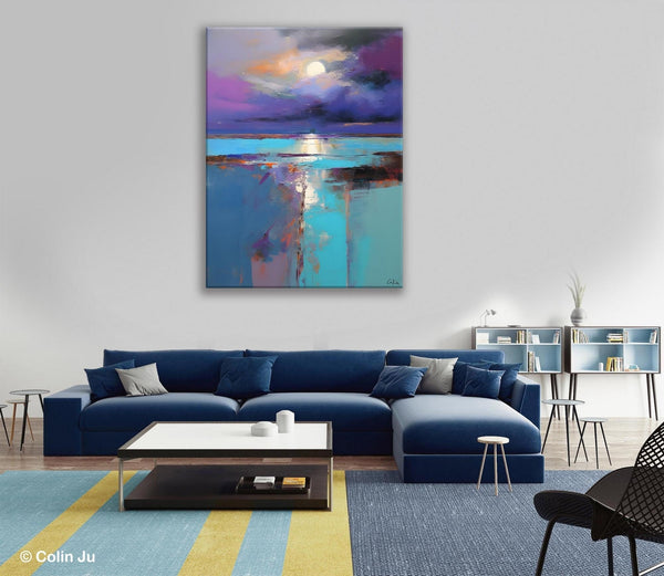 Extra Large Original Art, Landscape Painting on Canvas, Hand Painted Canvas Art, Abstract Landscape Artwork, Contemporary Wall Art Paintings-HomePaintingDecor