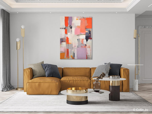 Large Painting for Dining Room, Original Canvas Artwork, Contemporary Acrylic Painting on Canvas, Simple Abstract Art, Wall Art Paintings-HomePaintingDecor