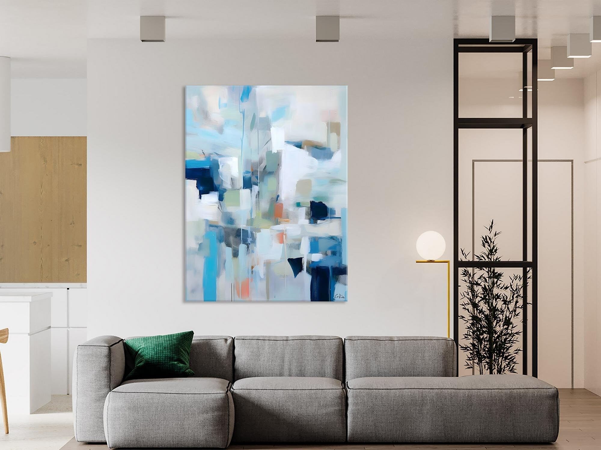 Large Modern Canvas Wall Paintings, Original Abstract Art, Hand Painted Acrylic Painting on Canvas, Large Wall Art Painting for Dining Room-HomePaintingDecor