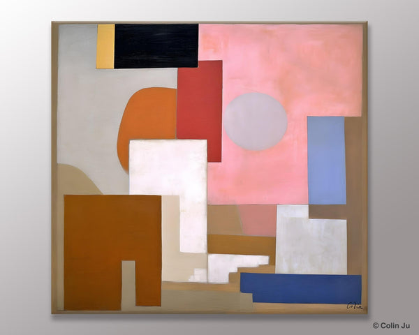 Extra Large Canvas Paintings for Living Room, Original Modern Abstract Artwork, Geometric Modern Canvas Art, Abstract Wall Art for Sale-HomePaintingDecor