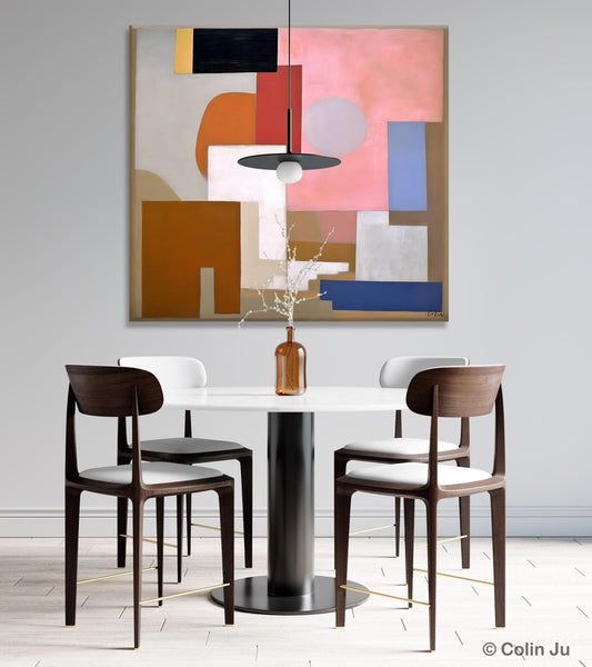 Extra Large Canvas Paintings for Living Room, Original Modern Abstract Artwork, Geometric Modern Canvas Art, Abstract Wall Art for Sale-HomePaintingDecor