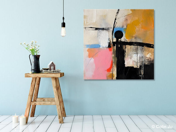 Extra Large Abstract Paintings for Bedroom, Original Modern Acrylic Wall Art, Modern Canvas Art Paintings, Abstract Wall Art for Dining Room-HomePaintingDecor