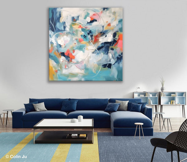 Modern Acrylic Art, Modern Original Abstract Art, Large Abstract Art for Bedroom, Simple Canvas Paintings for Sale, Contemporary Canvas Art-HomePaintingDecor