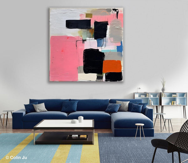 Modern Original Abstract Art, Large Wall Art for Bedroom, Geometric Modern Acrylic Art, Canvas Paintings for Sale, Contemporary Canvas Art-HomePaintingDecor