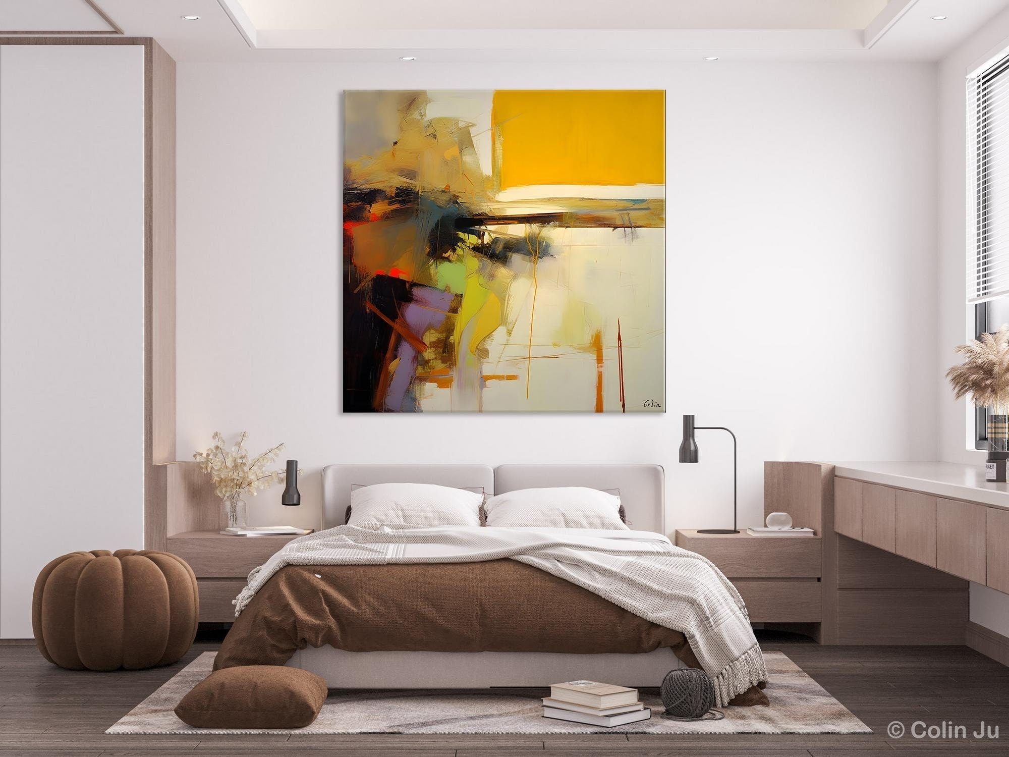 Large Abstract Art for Bedroom, Modern Acrylic Art, Modern Original Abstract Art, Simple Canvas Paintings for Sale, Contemporary Canvas Art-HomePaintingDecor