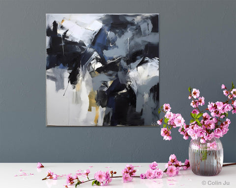 Simple Modern Acrylic Art, Modern Original Abstract Art, Large Abstract Art for Bedroom, Canvas Paintings for Sale, Contemporary Canvas Art-HomePaintingDecor