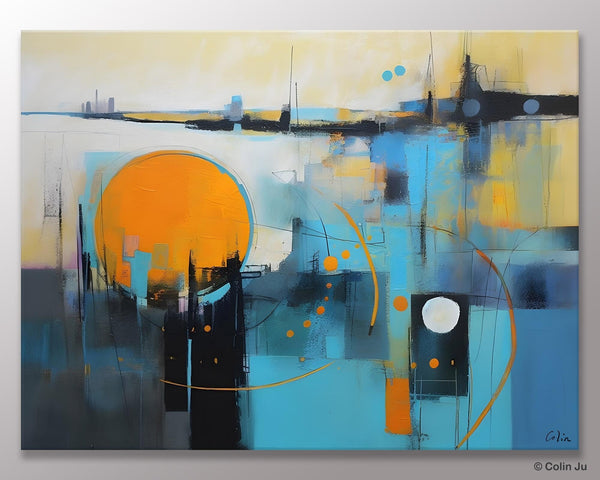 Oversized Canvas Wall Art Paintings, Original Modern Artwork, Large Abstract Painting for Bedroom, Contemporary Acrylic Painting on Canvas-HomePaintingDecor